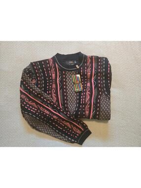 Steven Land Sweater M (NWT) | Retro Jacquard Pattern Knit